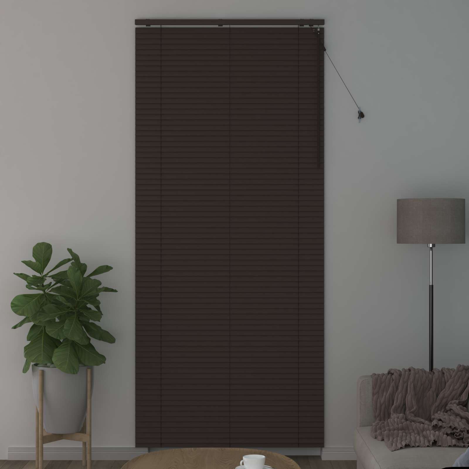 Venetiaanse jaloezie Donkerbruin 110 x 250 cm 35 mm
