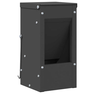 Konijnenvoer Zwart 12,5 x 12,5 x 25 cm Koudgewalst Staal