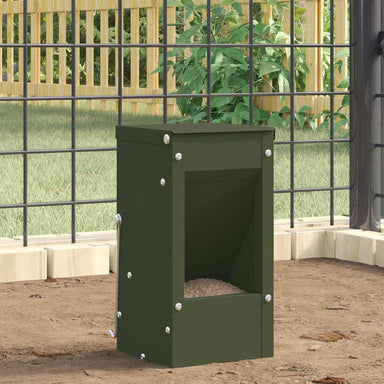 Konijnenvoer Olijf Groen 12,5 x 12,5 x 25 cm Koudgewalst Staal