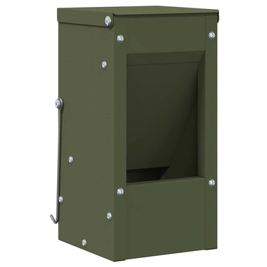 Konijnenvoer Olijf Groen 12,5 x 12,5 x 25 cm Koudgewalst Staal