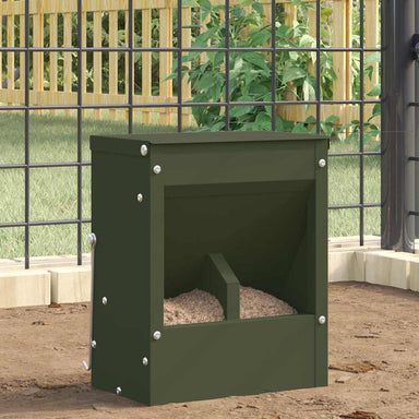 Konijnenvoer Olijf Groen 20 x 12,5 x 25 cm Koudgewalst Staal