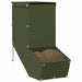 Konijnenvoer Olijf Groen 12,5 x 26 x 28,5 cm Koudgewalst Staal