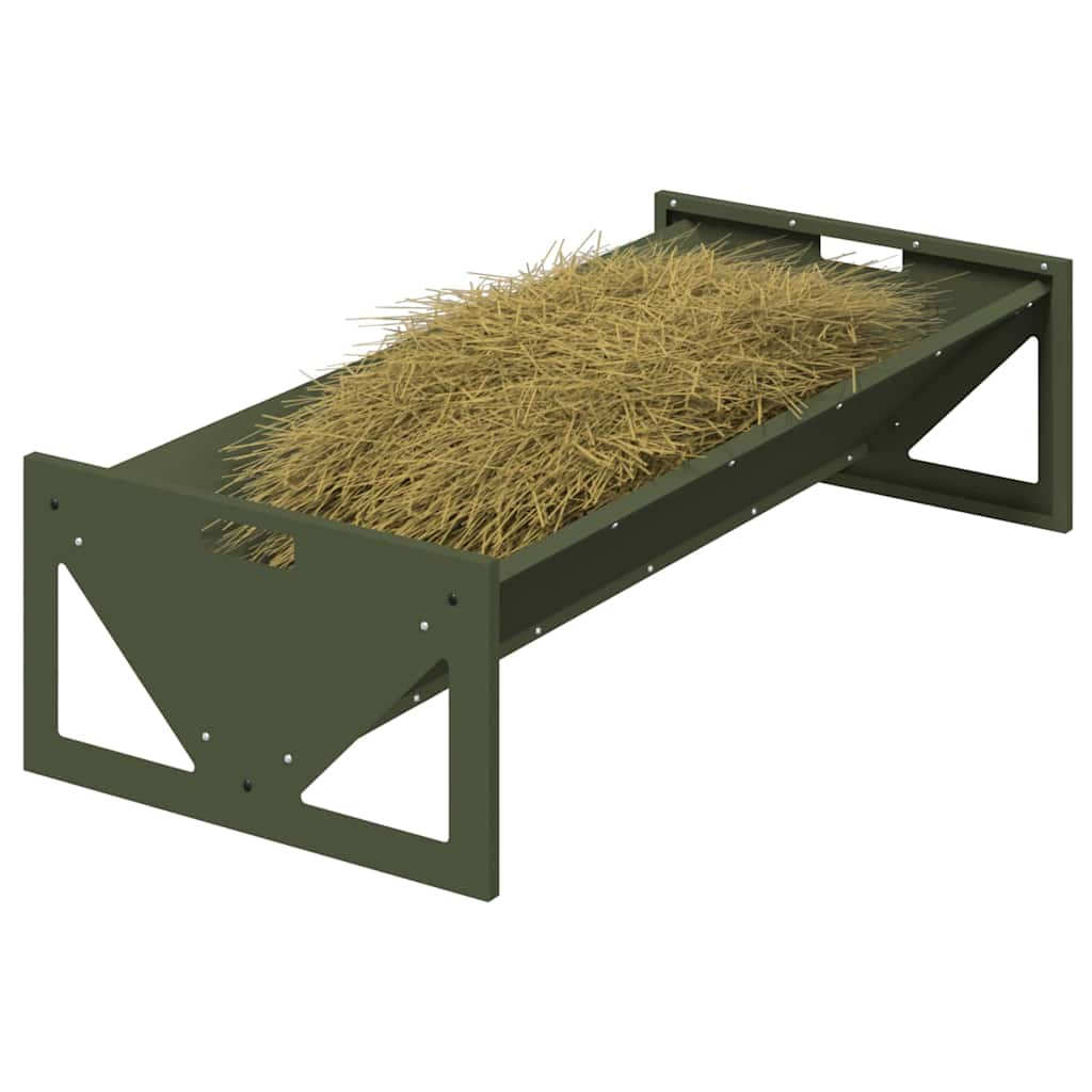 Voederbak voor vee Olijf Groen 108 x 50 x 28 cm