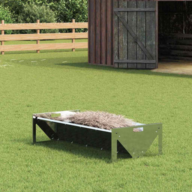 Voederbak voor vee Zilver 108 x 50 x 28 cm Gegalvaniseerd staal