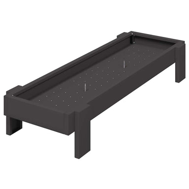 Kippen voederbak Zwart 80 x 28 x 13.5 cm Koudgewalst Staal