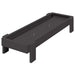 Kippen voederbak Zwart 80 x 28 x 13.5 cm Koudgewalst Staal