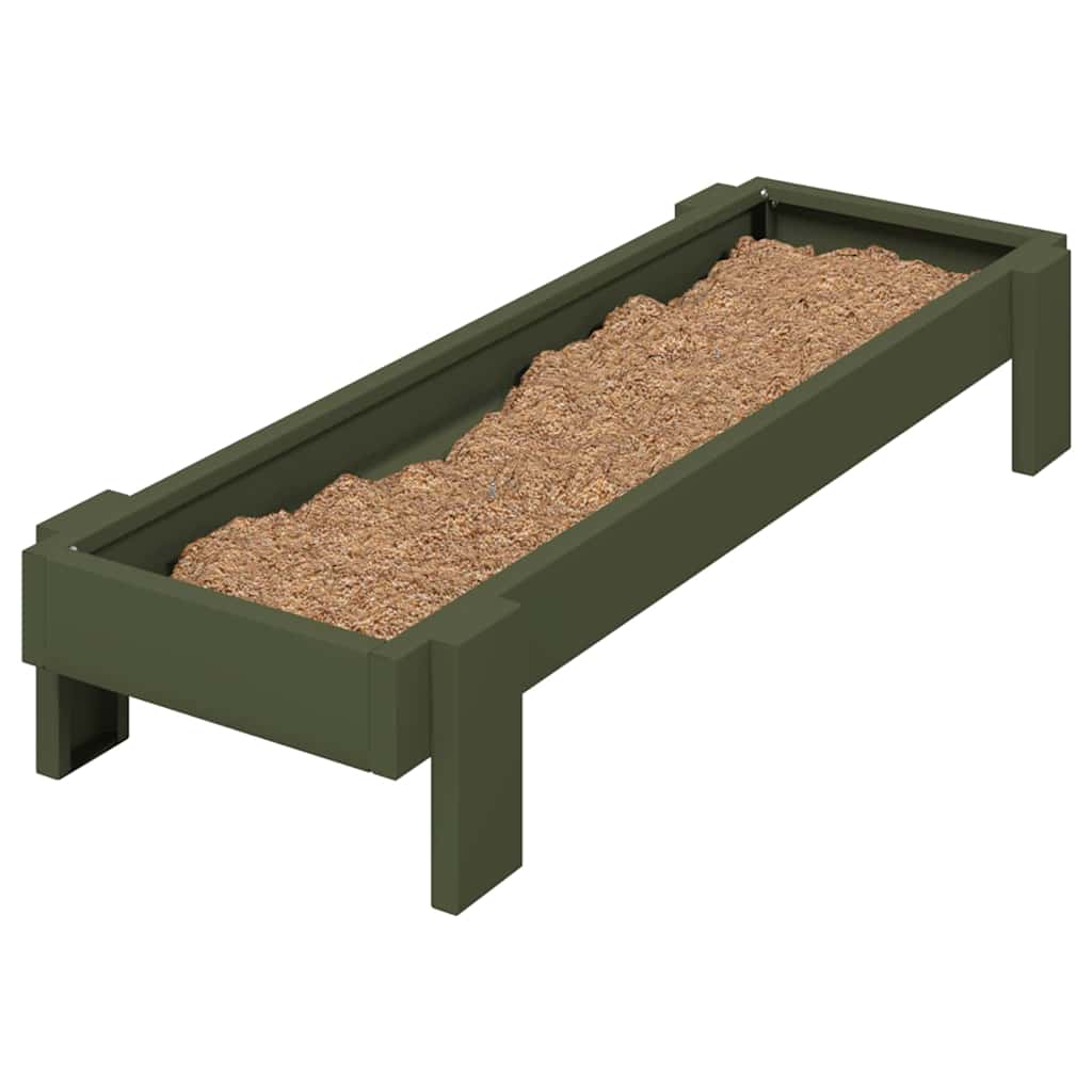 Kippen voederbak Olijf Groen 80 x 28 x 13.5 cm