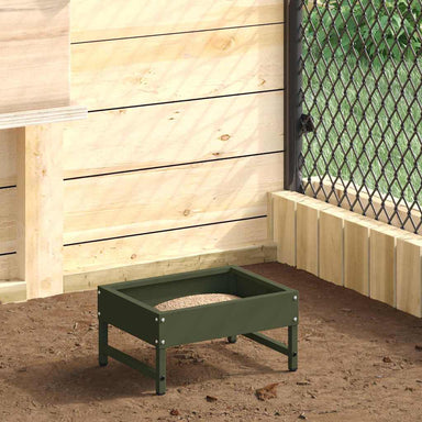 Vogeleter Olijf Groen 80 x 28 x 13.5 cm Koudgewalst Staal