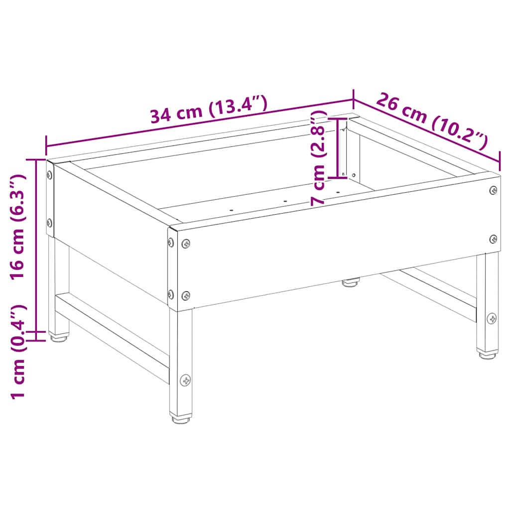 Vogeleter Zilver 80 x 28 x 13.5 cm Gegalvaniseerd staal