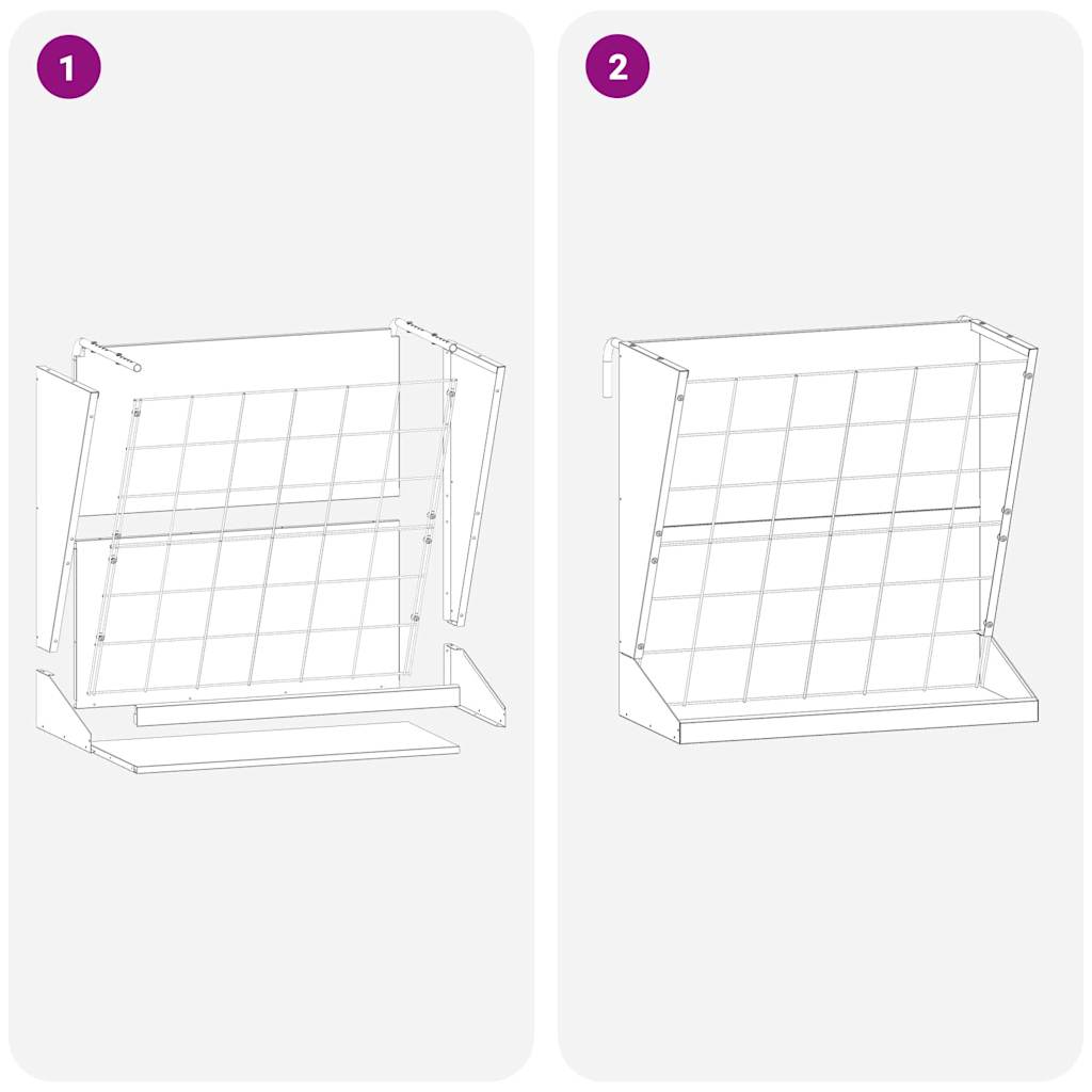 Hooi Feeder Zwart 71 x 33 x 70 cm Koudgewalst Staal