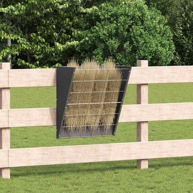 Hangend Hooi Feeder Zwart 61 x 33 x 66 cm Koudgewalst Staal
