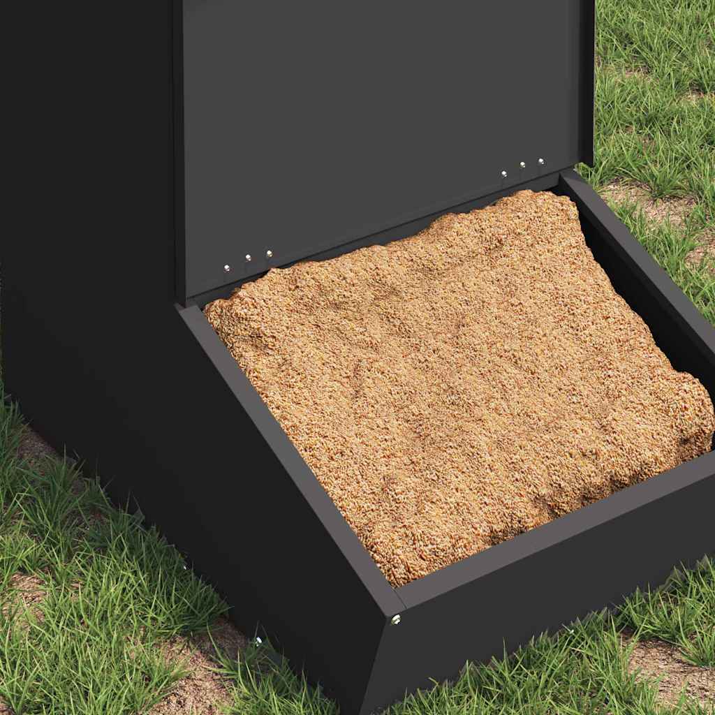 Varkensvoeder Zwart 55 x 38 x 76 cm Koudgewalst Staal
