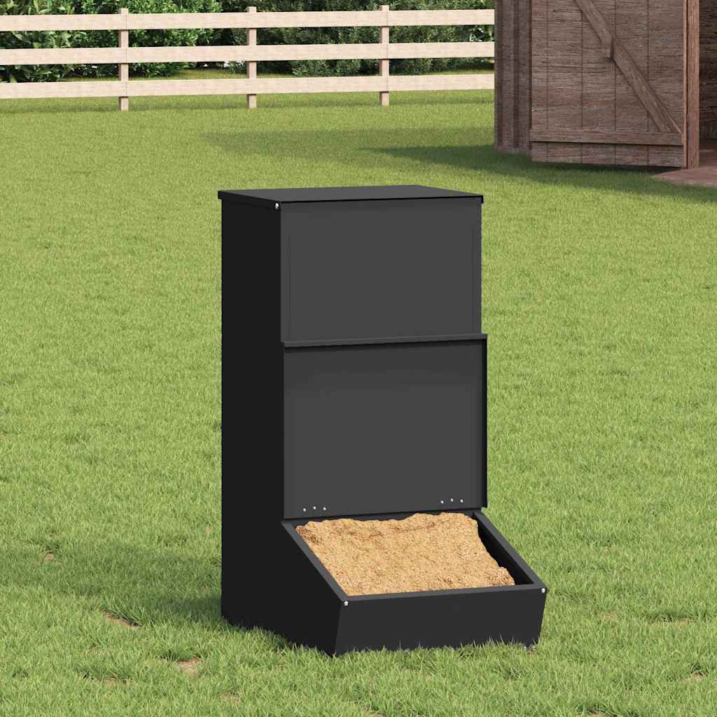Varkensvoeder Zwart 55 x 38 x 76 cm Koudgewalst Staal