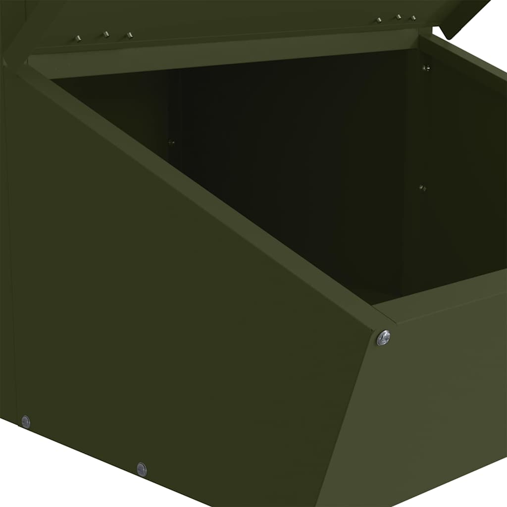 Varkensvoeder Olijf Groen 55 x 38 x 76 cm Koudgewalst Staal