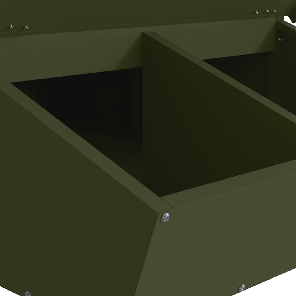Varkensvoeder Olijf Groen 55 x 51 x 91,5 cm Koudgewalst Staal