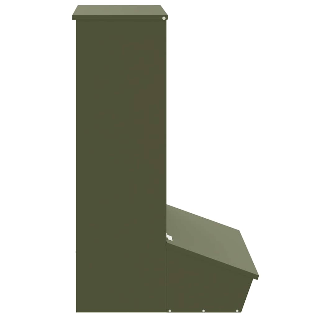 Varkensvoeder Olijf Groen 55 x 51 x 91,5 cm Koudgewalst Staal