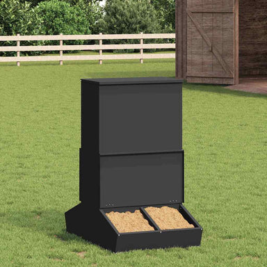 Varkensvoeder Zwart 82 x 51 x 91,5 cm Koudgewalst Staal