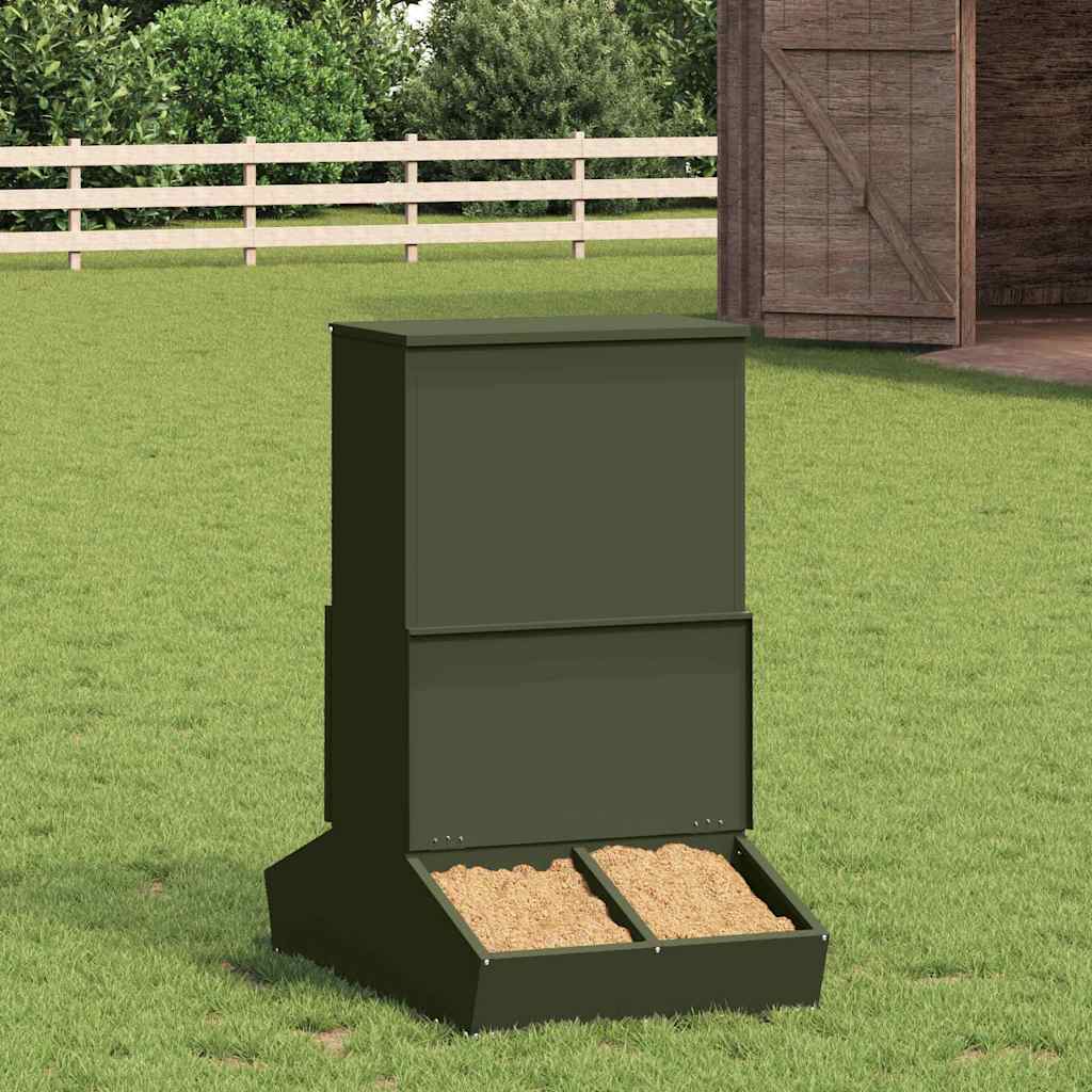 Varkensvoeder Olijf Groen 82 x 51 x 91,5 cm Koudgewalst Staal