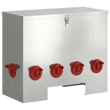 Kip voerbak Zilver 60,5 x 29 x 51 cm Gegalvaniseerd staal