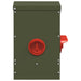 Kip voerbak Olijf Groen 40,5 x 25 x 38 cm Koudgewalst Staal