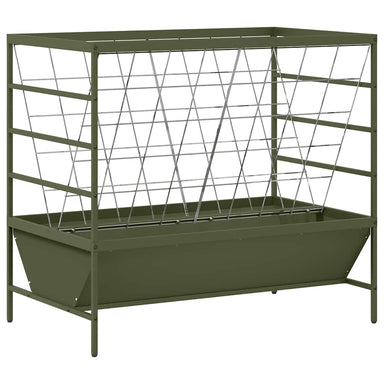 Vee voeder Olijf Groen 100 x 60 x 90 cm Koudgewalst Staal
