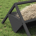 Voederbak voor vee Zwart 111 x 76 x 38 cm Koudgewalst Staal