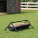 Voederbak voor vee Zwart 111 x 76 x 38 cm Koudgewalst Staal
