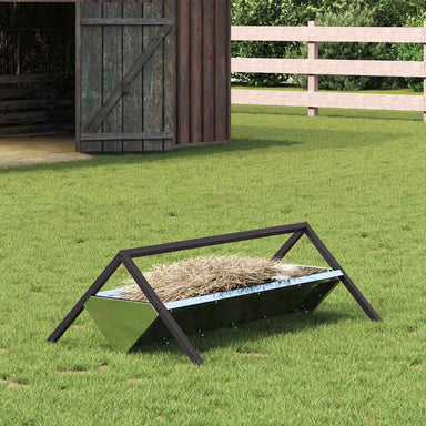 Voederbak voor vee Zilver 111 x 76 x 38 cm Gegalvaniseerd staal