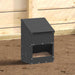 Kip voerbak Zwart 21 x 16 x 33 cm Koudgewalst Staal