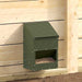 Kip voerbak Olijf Groen 21 x 16 x 33 cm Koudgewalst Staal