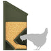 Kip voerbak Olijf Groen 21 x 16 x 33 cm Koudgewalst Staal