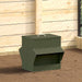 Kip voerbak Olijf Groen 40,5 x 45 x 41 cm Koudgewalst Staal