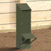 Kip voerbak Olijf Groen 13 x 12 x 51 cm Koudgewalst Staal