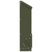 Kip voerbak Olijf Groen 13 x 12 x 51 cm Koudgewalst Staal