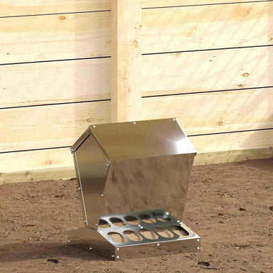 Kip voerbak Zilver 30 x 30 x 39 cm Gegalvaniseerd staal