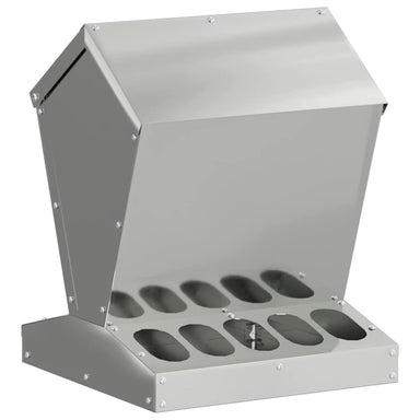 Kip voerbak Zilver 30 x 30 x 39 cm Gegalvaniseerd staal
