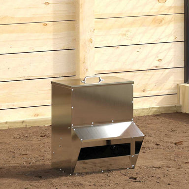 Kip voerbak Zilver 20 x 25 x35 cm Gegalvaniseerd staal