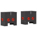 Kip voerbak 2 Zwart 40,5 x 25 x 38 cm 20 kg Koudgewalst Staal