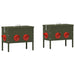 Kip voerbak 2 Olijf Groen 41,5 x 20,5 x 33 cm 15 kg