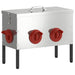 Kip voerbak 2 Zilver 41,5 x 20,5 x 33 cm 15 kg