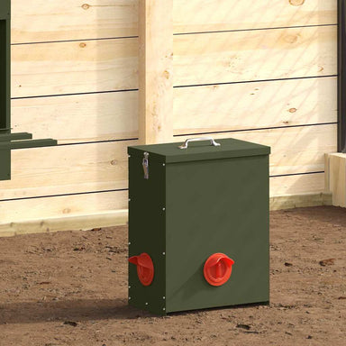 Kip voerbak 2 Olijf Groen 32,5 x 20,5 x 43 cm 25 kg