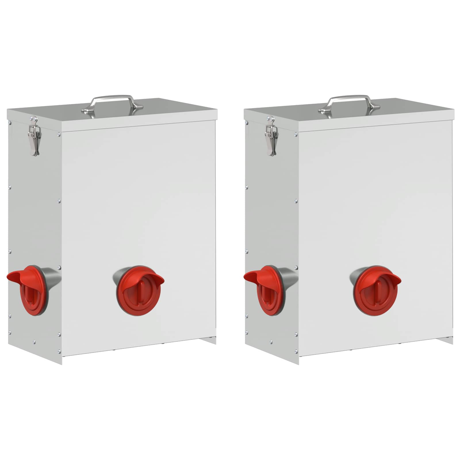 Kip voerbak 2 Zilver 32,5 x 20,5 x 43 cm 25 kg