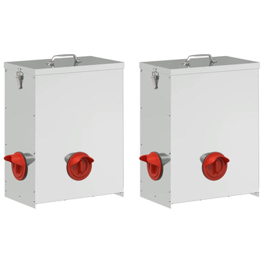 Kip voerbak 2 Zilver 32,5 x 20,5 x 43 cm 25 kg