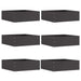 Tuinrand 6 st 40 x 40 x 13 cm Staal Zwart