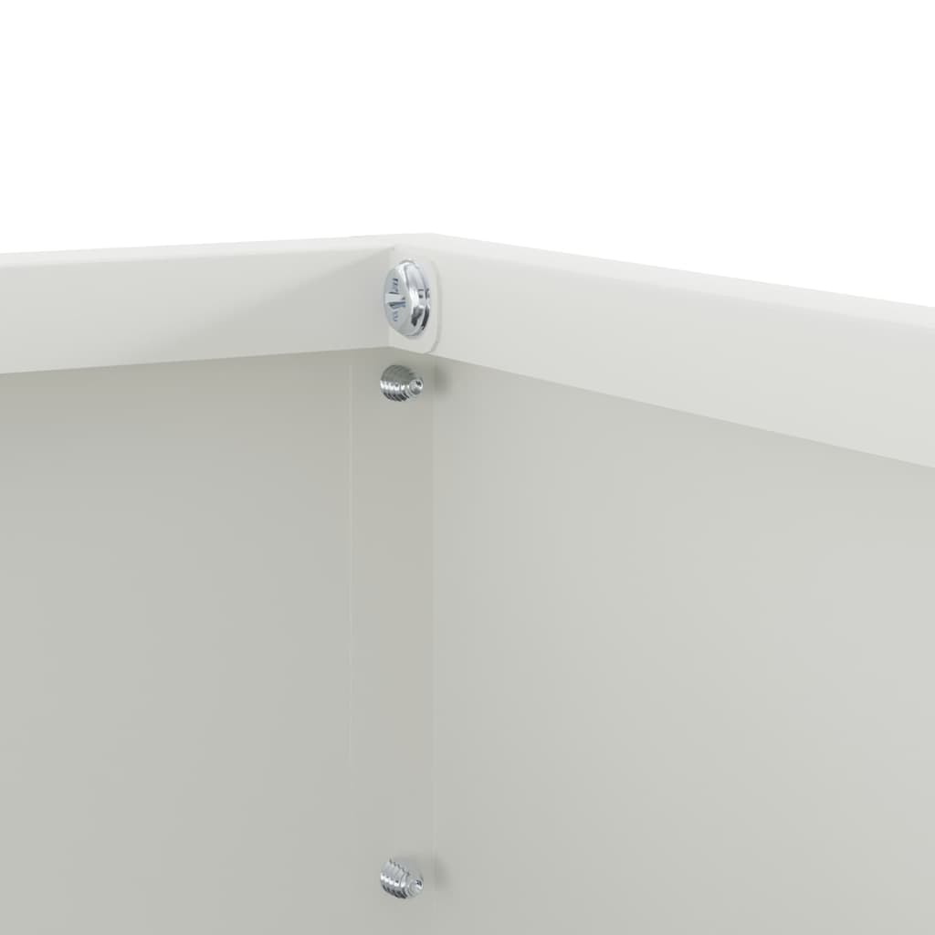 Tuinrand Wit 40 x 40 x 13 cm Staal