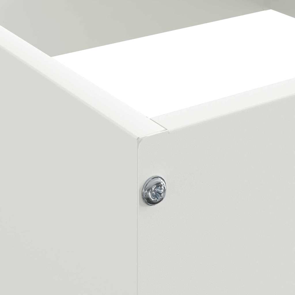 Tuinrand 6 st 40 x 40 x 13 cm Staal Wit