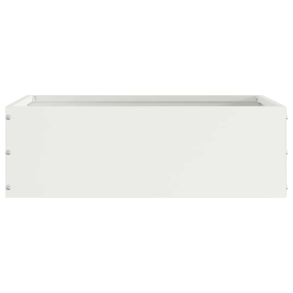 Tuinrand 6 st 40 x 40 x 13 cm Staal Wit