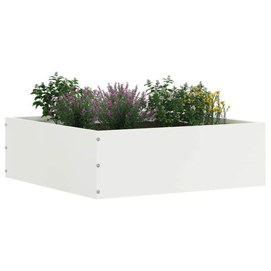 Tuinrand 6 st 40 x 40 x 13 cm Staal Wit