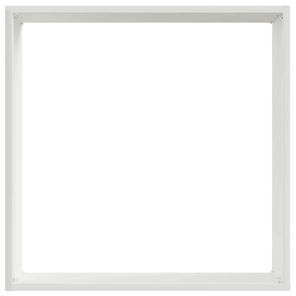 Tuinrand 6 st 40 x 40 x 13 cm Staal Wit