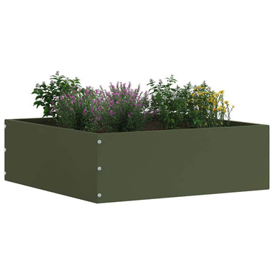 Tuinrand Olijf Groen 40 x 40 x 13 cm Staal